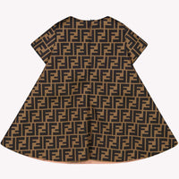 Fendi Baby Meisjes Jurk In Bruin