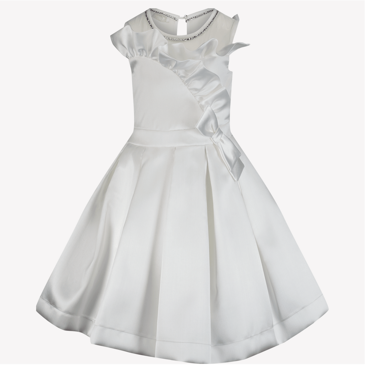 MonnaLisa Kinder Meisjes Jurk Off White 4Y
