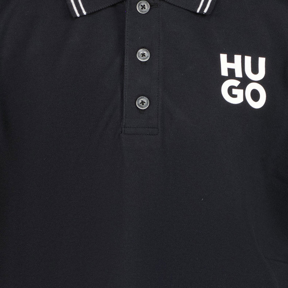 Hugo Kinder Jongens Polo Zwart