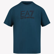 EA7 Kinder Jongens T-shirt Petrol