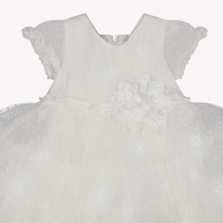 MonnaLisa Baby Meisjes Jurk in Off White