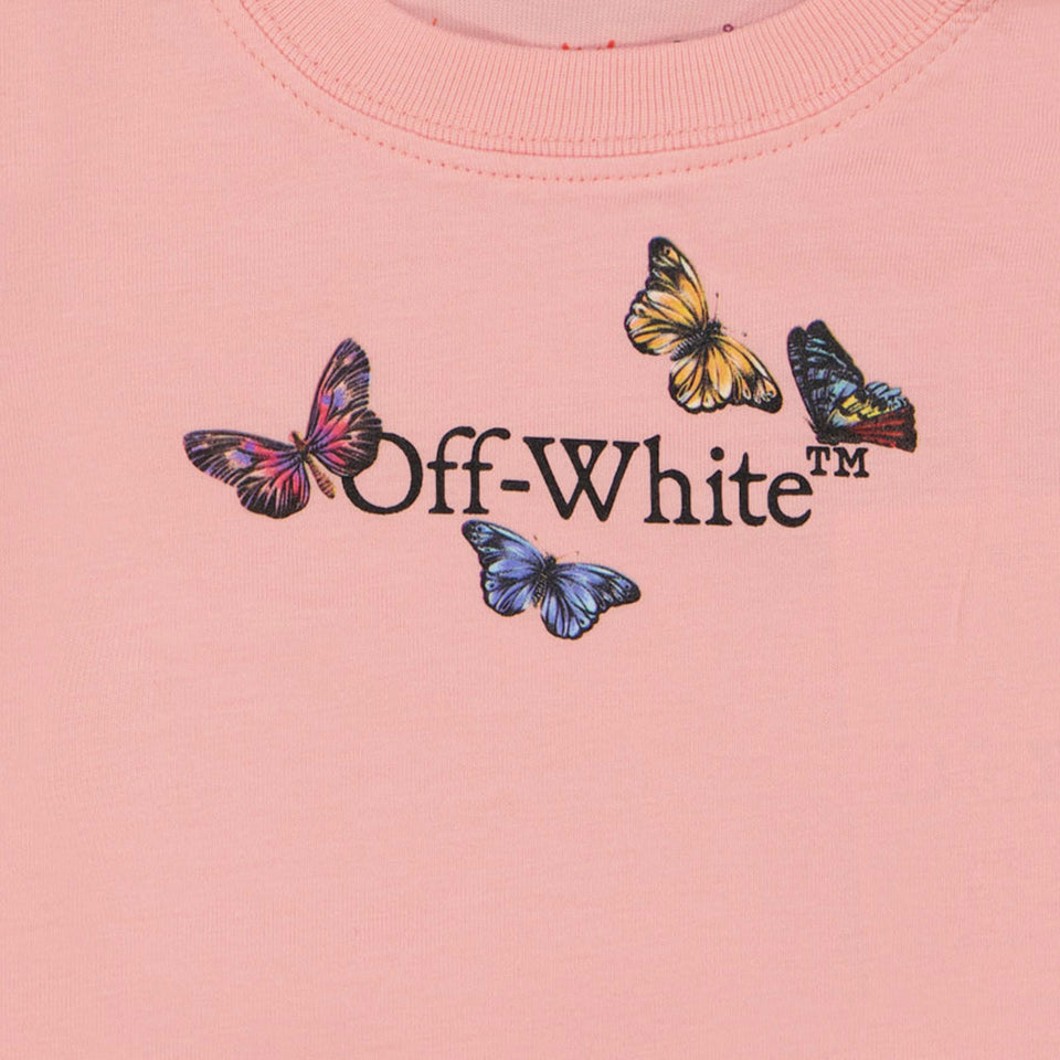 Off-White Baby Meisjes T-Shirt In Licht Roze