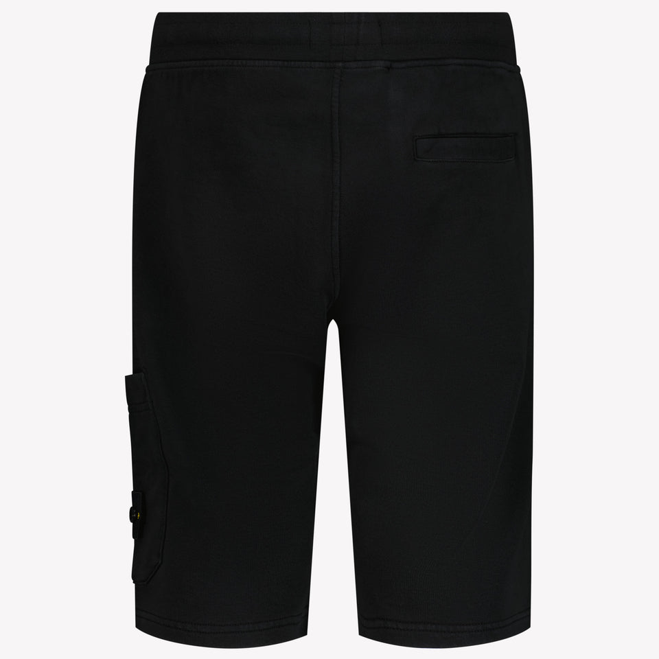 Stone Island Kinder Jongens Shorts In Zwart