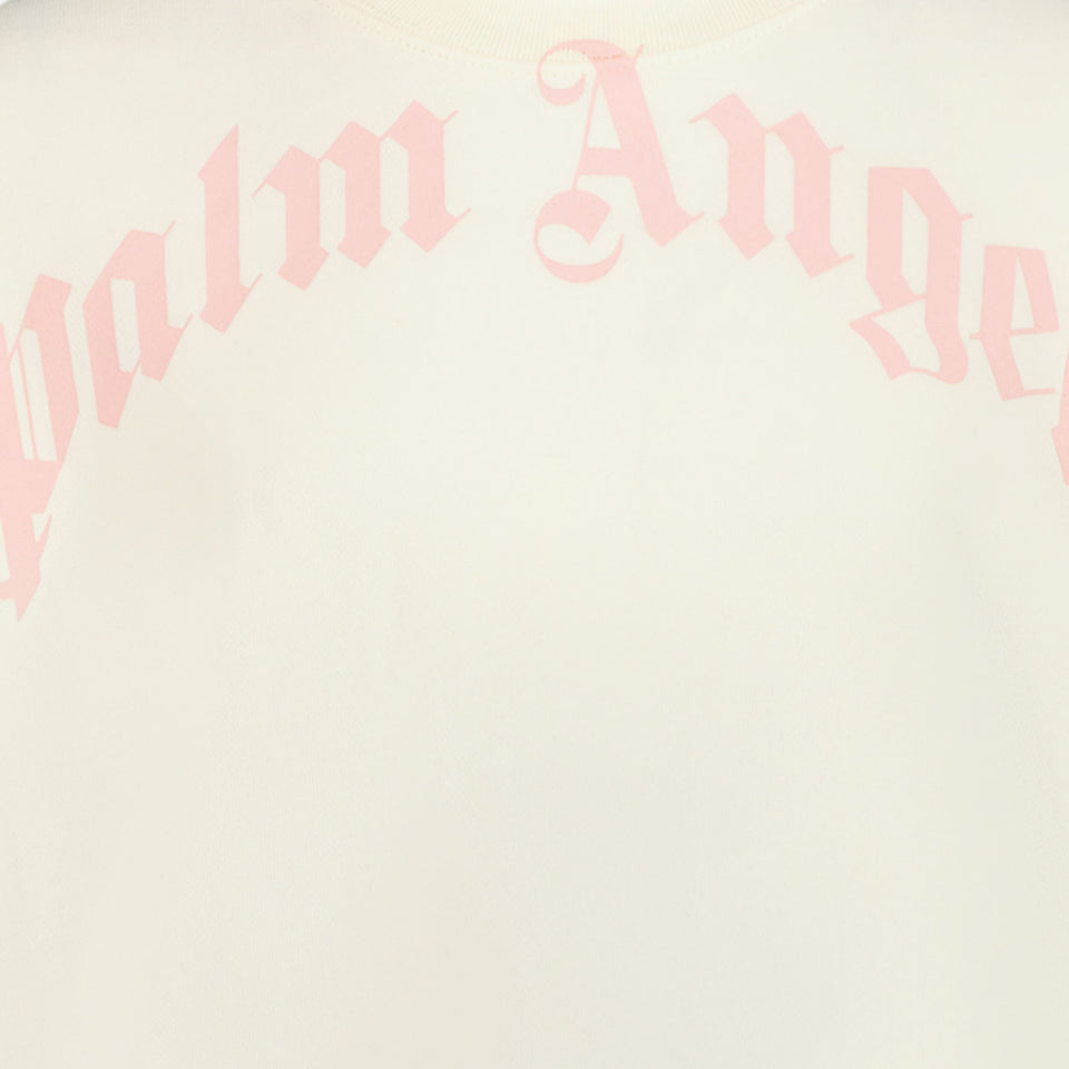 Palm Angels Meisjes Trui Ecru