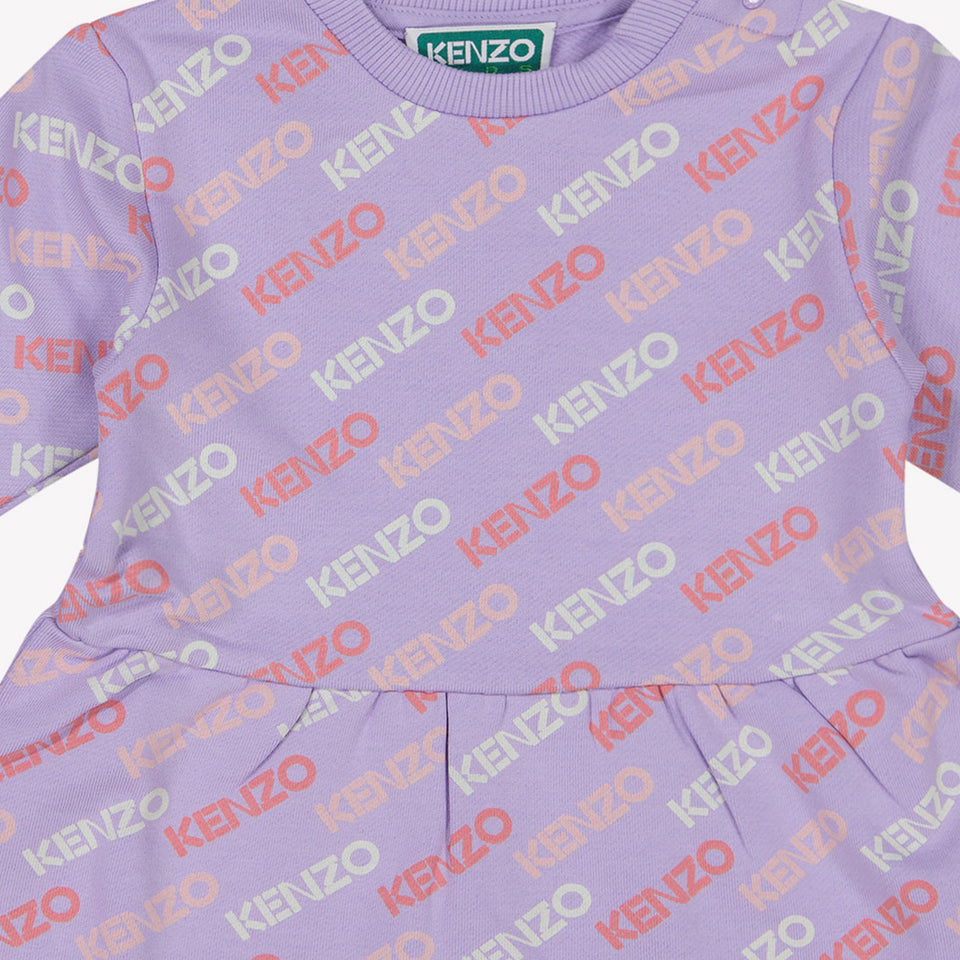 Kenzo Kids Baby Meisjes Jurk Lila