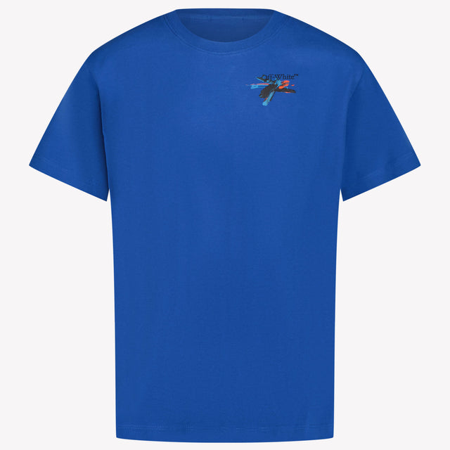 Off-White Kinder Jongens T-Shirt In Cobalt Blauw