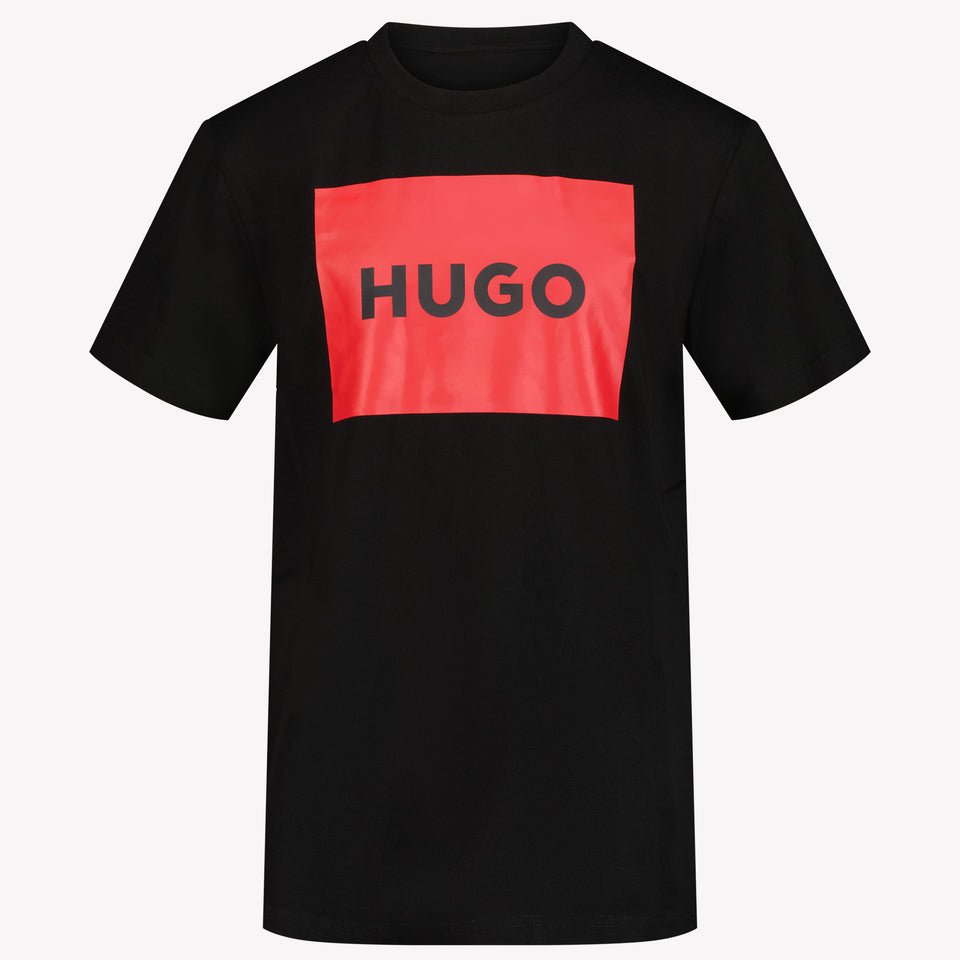 Hugo Kinder Jongens T-shirt Zwart