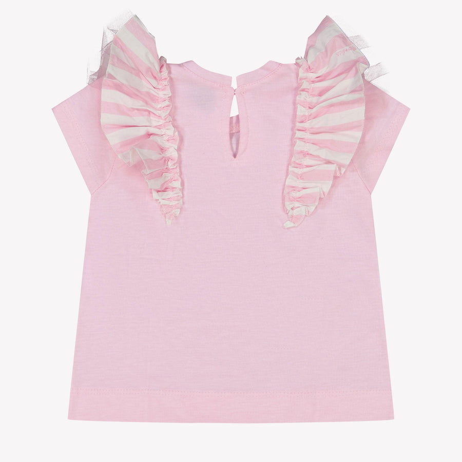 MonnaLisa Baby Meisjes T-Shirt in Licht Roze