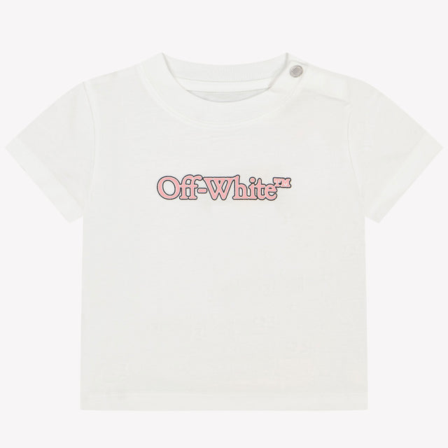 Off-White Baby Meisjes T-Shirt In Wit