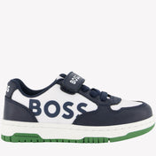 Boss Kinder Jongens Sneakers Navy