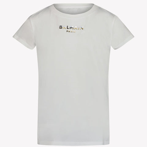Balmain Kinder Meisjes T-Shirt Wit 4Y