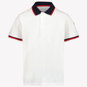 Moncler Kinder Jongens Polo In Wit