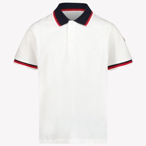 Moncler Kinder Jongens Polo In Wit