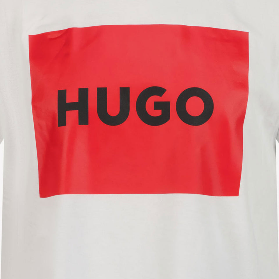 Hugo Kinder Jongens T-shirt Wit