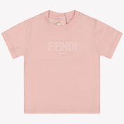 Fendi Baby Meisjes T-Shirt In Licht Roze