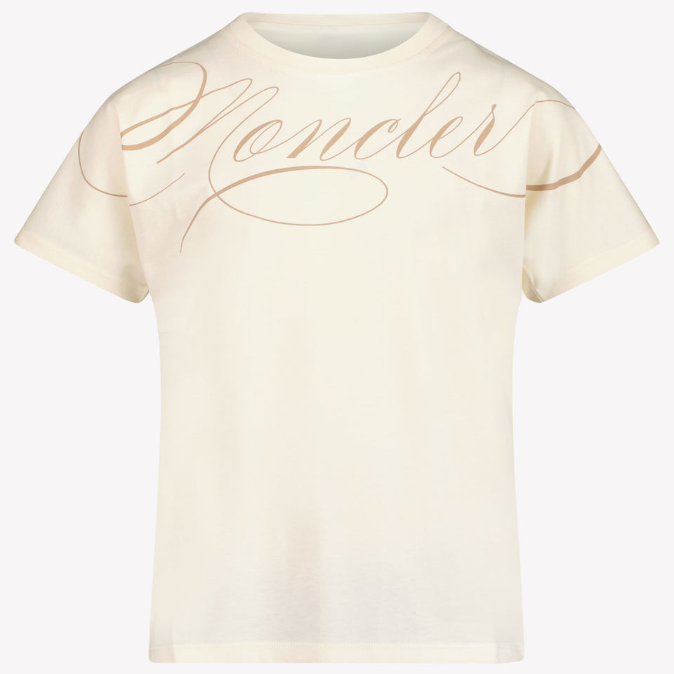 Moncler Kinder Meisjes T-Shirt In Off White