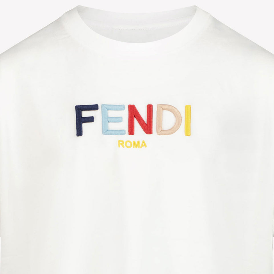 Fendi Kinder Unisex T-Shirt Wit