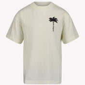 Palm Angels Jongens T-shirt Ecru