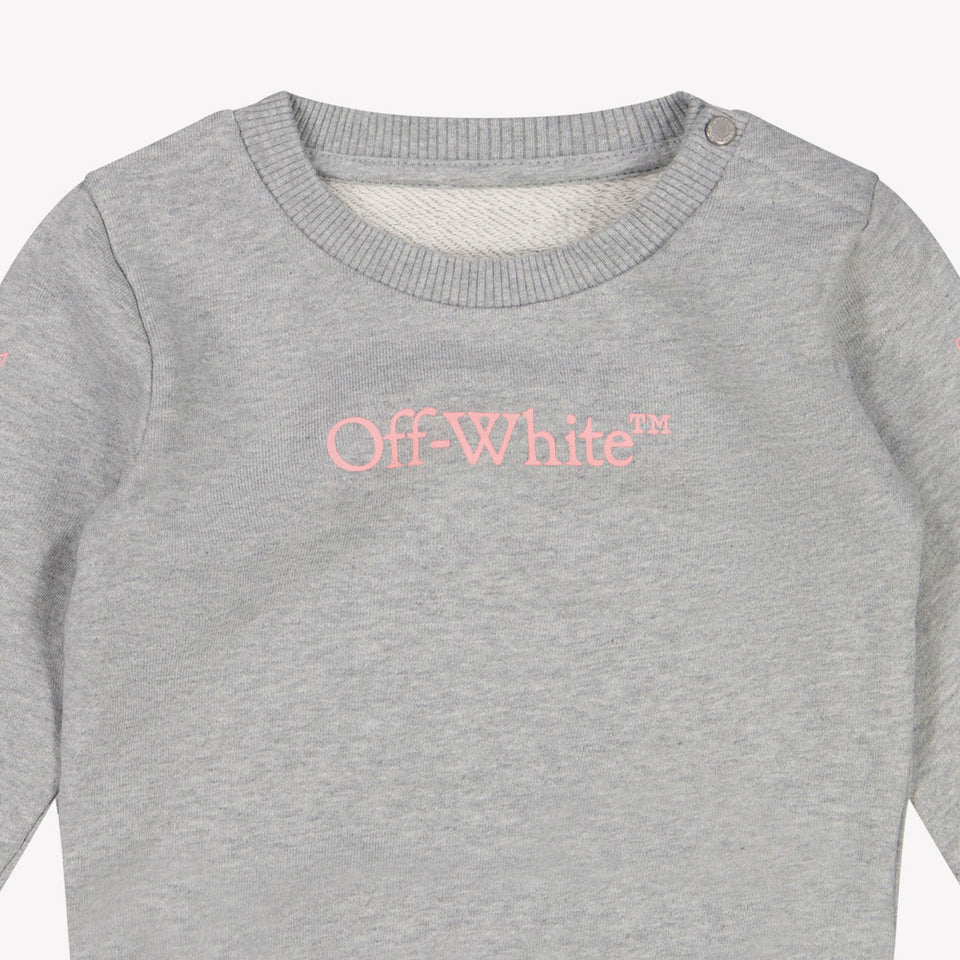 Off-White Baby Meisjes Trui In Licht Grijs