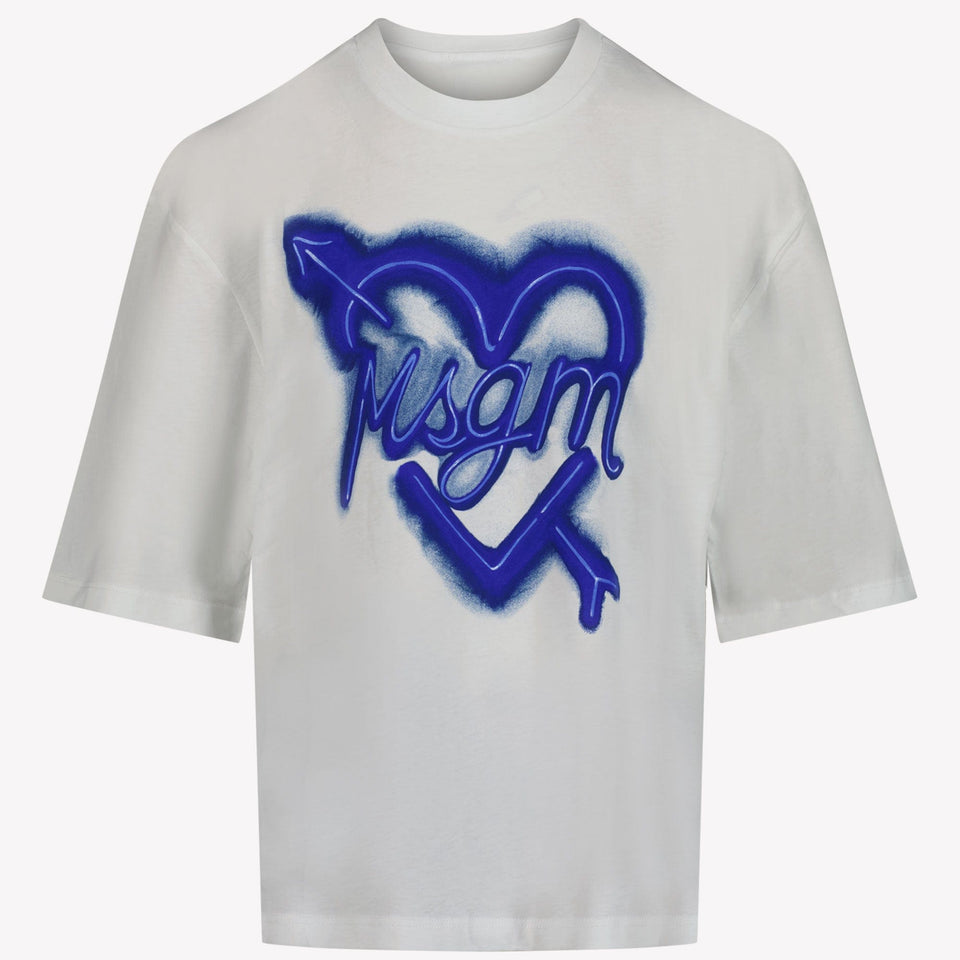 MSGM Meisjes T-shirt Wit 4Y