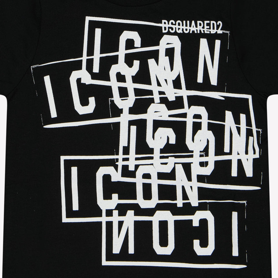 Dsquared2 Baby Jongens T-Shirt Zwart