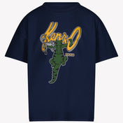 Kenzo Kids Jongens T-shirt Navy