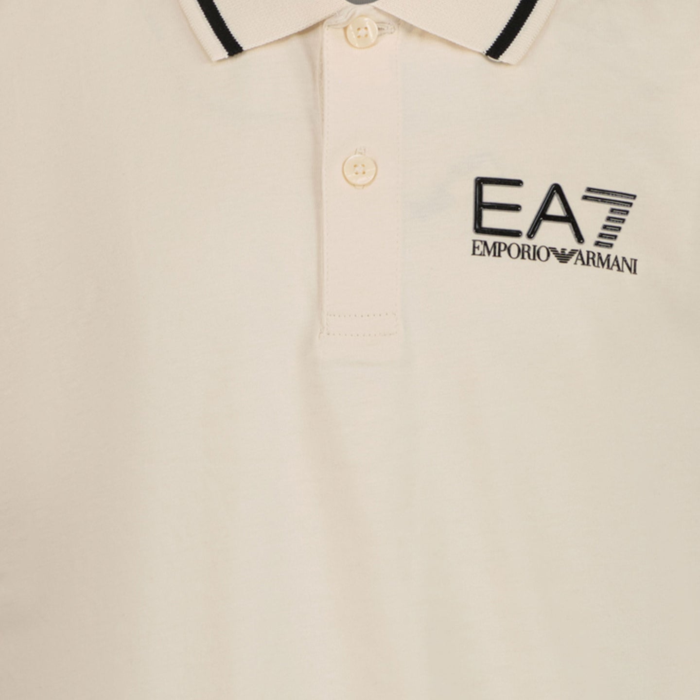 EA7 Jongens Polo Ecru