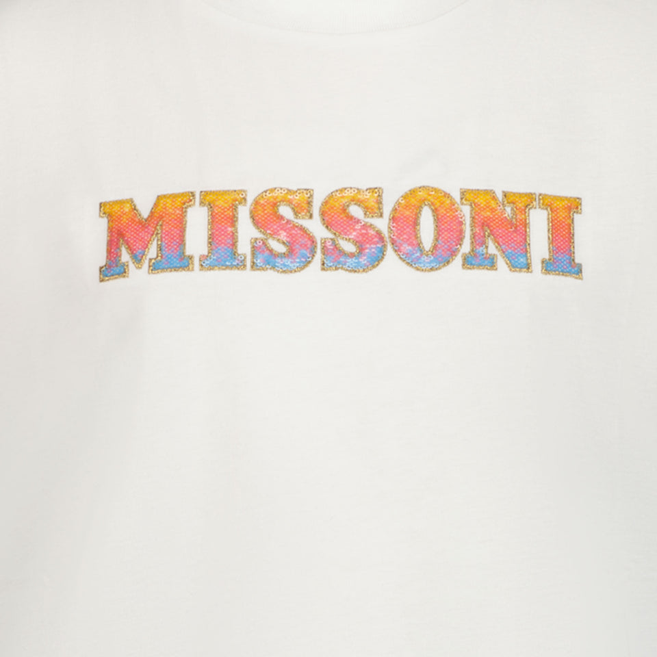 Missoni Kinder Meisjes T-shirt Off White