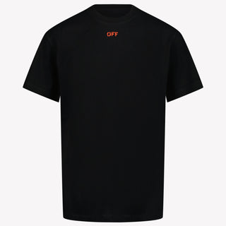 Off-White Kinder Unisex T-Shirt In Zwart