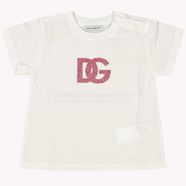 Dolce & Gabbana Baby Meisjes T-Shirt In Wit