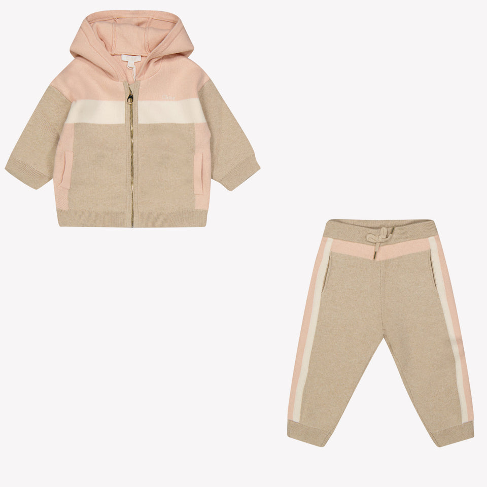 Chloé Baby Meisjes Joggingpak Beige