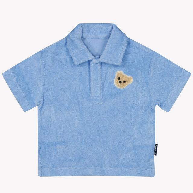 Palm Angels Baby Jongens Polo In Licht Blauw