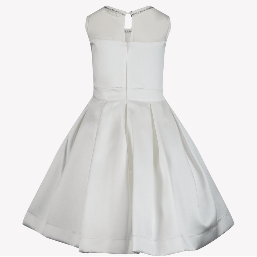 MonnaLisa Kinder Meisjes Jurk Off White