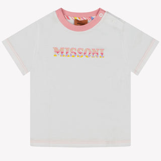 Missoni Baby Meisjes T-Shirt In Wit