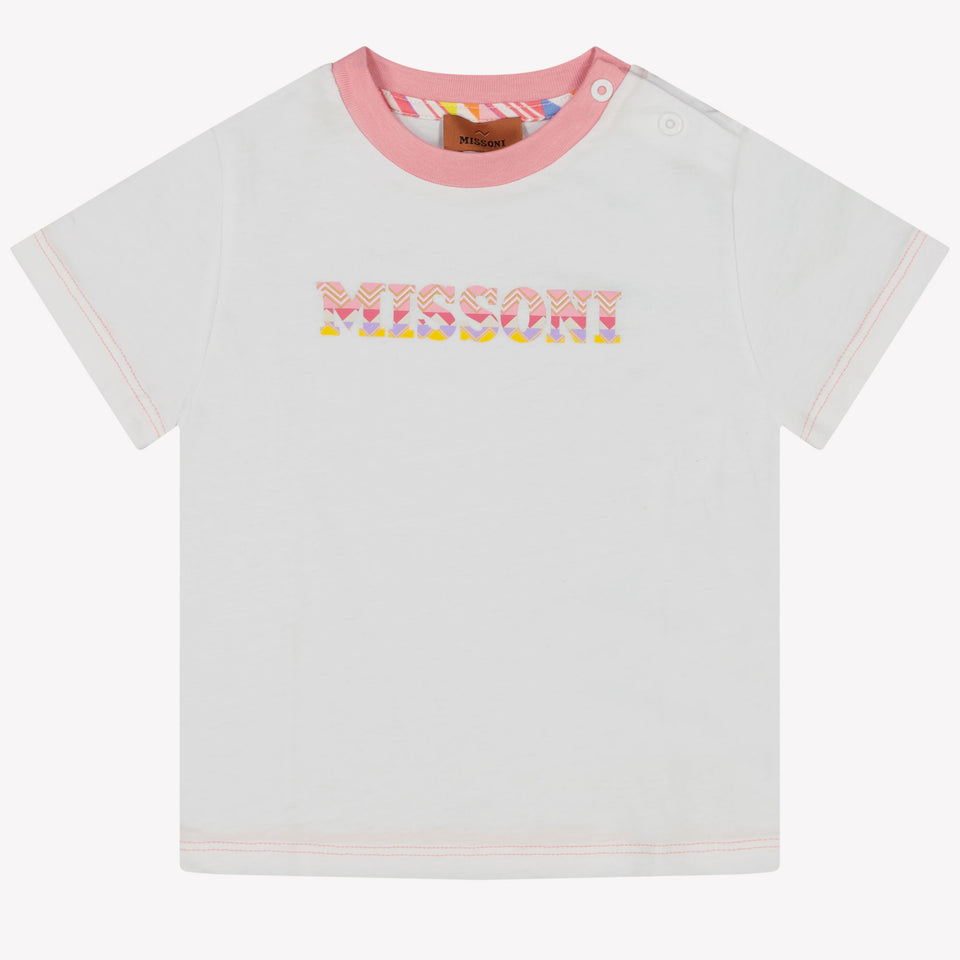 Missoni Baby Meisjes T-Shirt In Wit