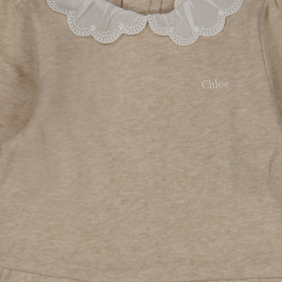 Chloé Baby Meisjes Jurk Licht Beige