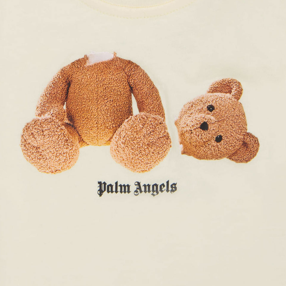 Palm Angels Baby Unisex T-Shirt In Off White