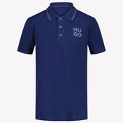 Hugo Kinder Jongens Polo Blauw