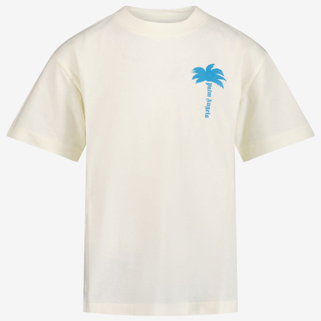 Palm Angels Kinder Jongens T-Shirt In Ecru