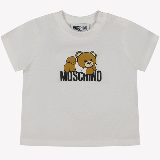 Moschino Baby Unisex T-shirt Off White 3/6