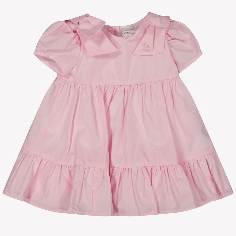 MonnaLisa Baby Meisjes Jurk In Licht Roze