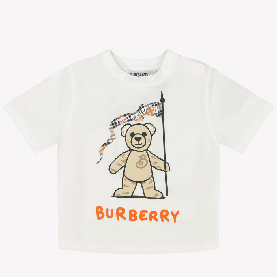 Burberry Baby Unisex T-Shirt In Wit