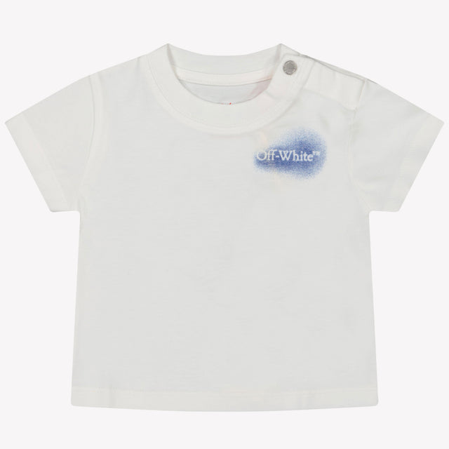 Off-White Baby Jongens T-Shirt In Wit