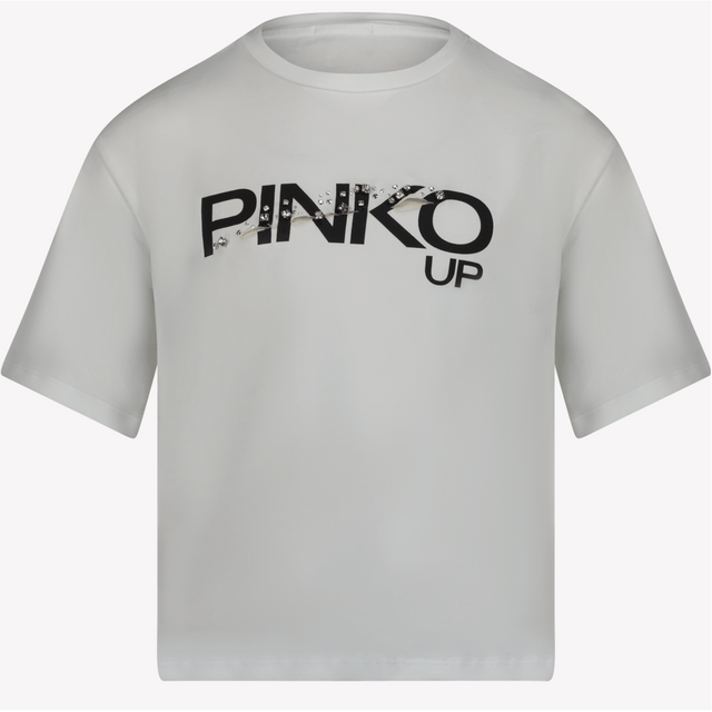 Pinko Kinder Meisjes T-Shirt Wit 8Y