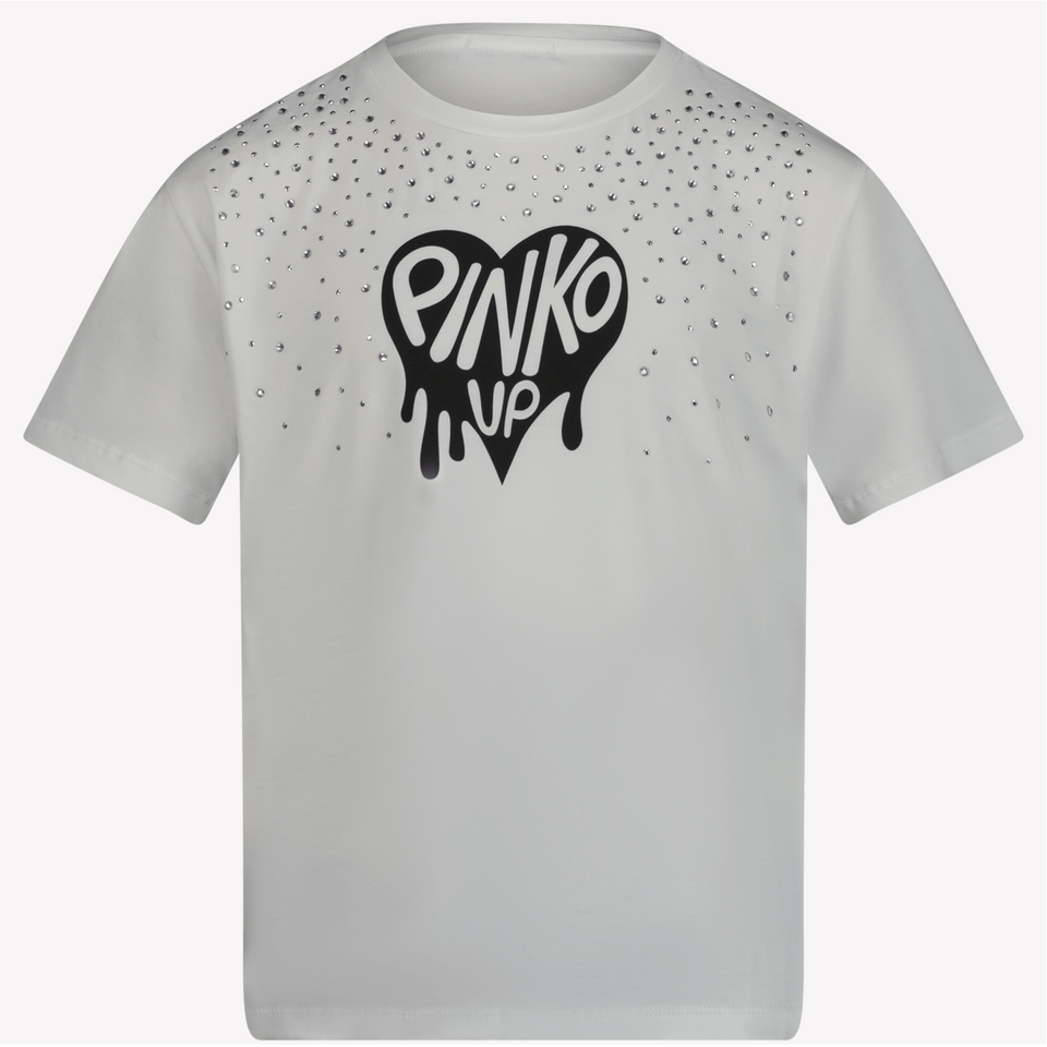 Pinko Kinder Meisjes T-Shirt Wit 8Y