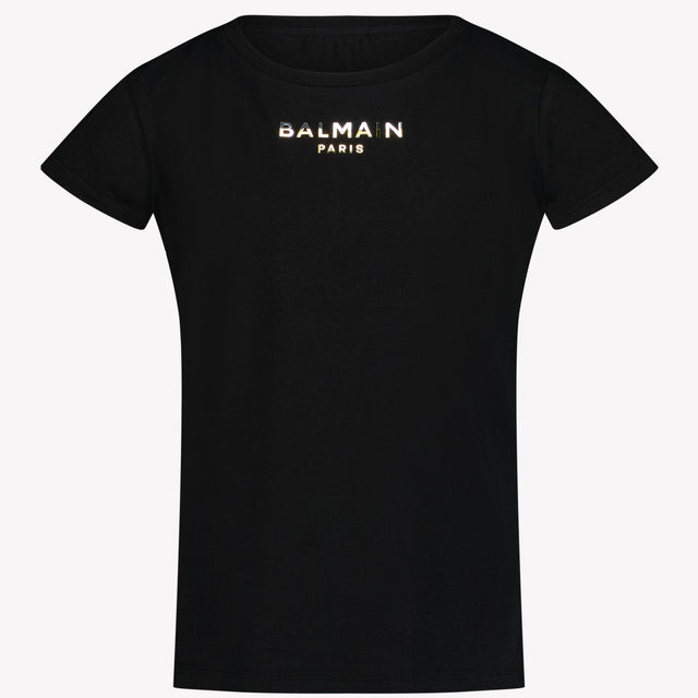 Balmain Kinder Meisjes T-Shirt Zwart 4Y