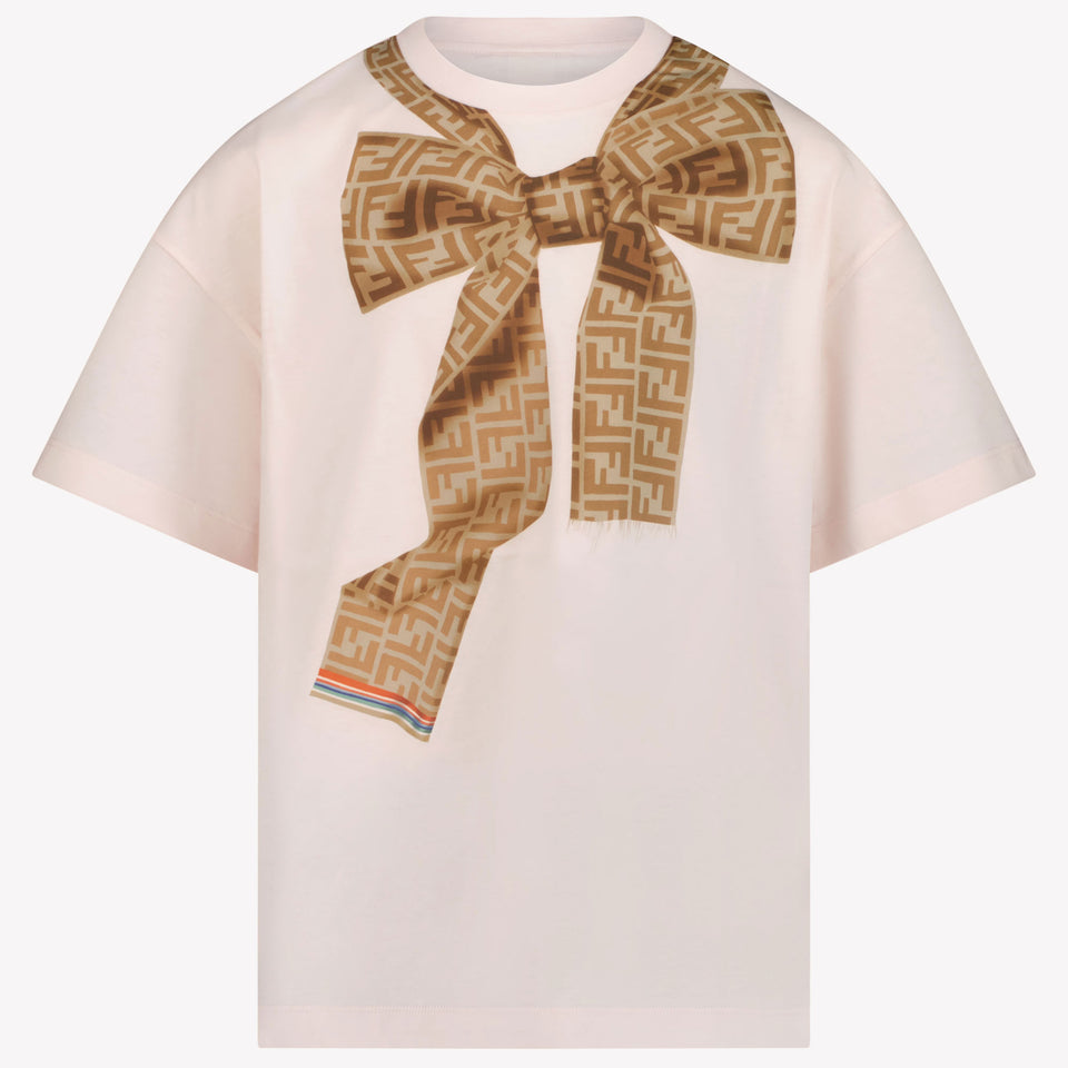 Fendi Kinder Meisjes T-Shirt In Licht Roze