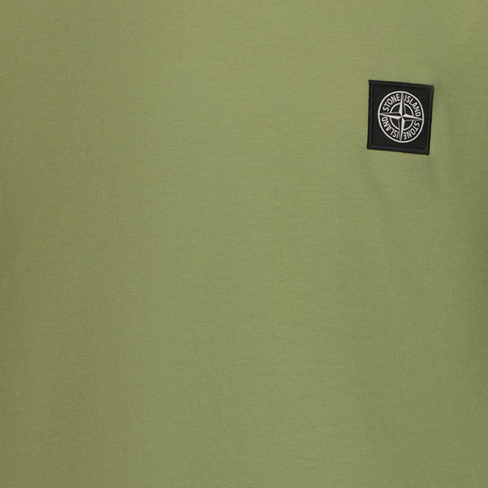 Stone Island Jongens T-shirt Olijf Groen