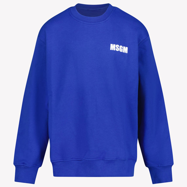 MSGM Unisex Trui Cobalt Blauw