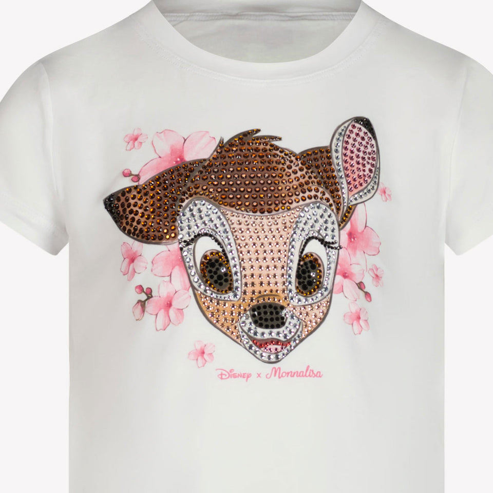 MonnaLisa Kinder Meisjes T-Shirt In Wit